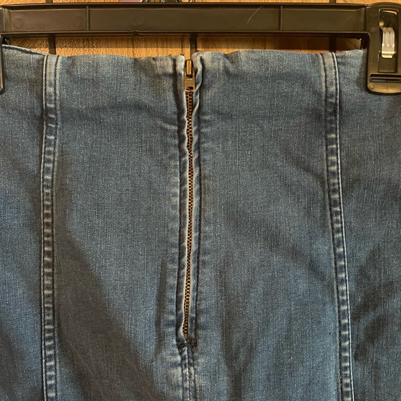 Free People Women’s Size 6 Modern Femme Blue Denim Mini Skirt - Picture 5 of 6
